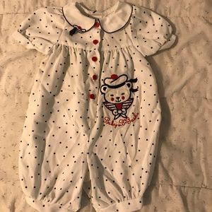 Baby B'Gosh One pc Romper Polka Dot - Sz 12 M